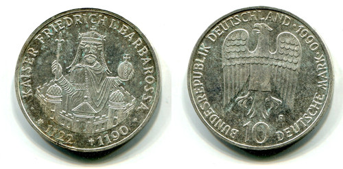 Brd 1990 silber - brd, f