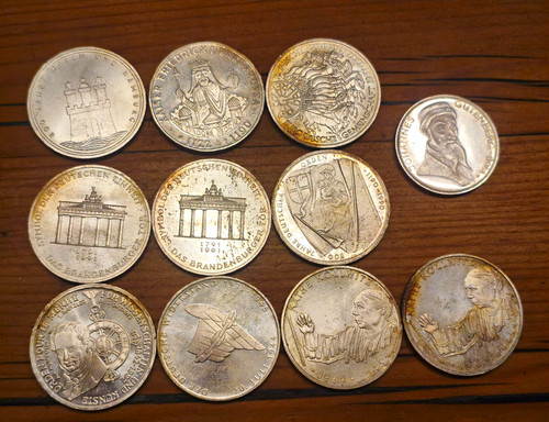 10x 5 dm silbermünze - 5,
